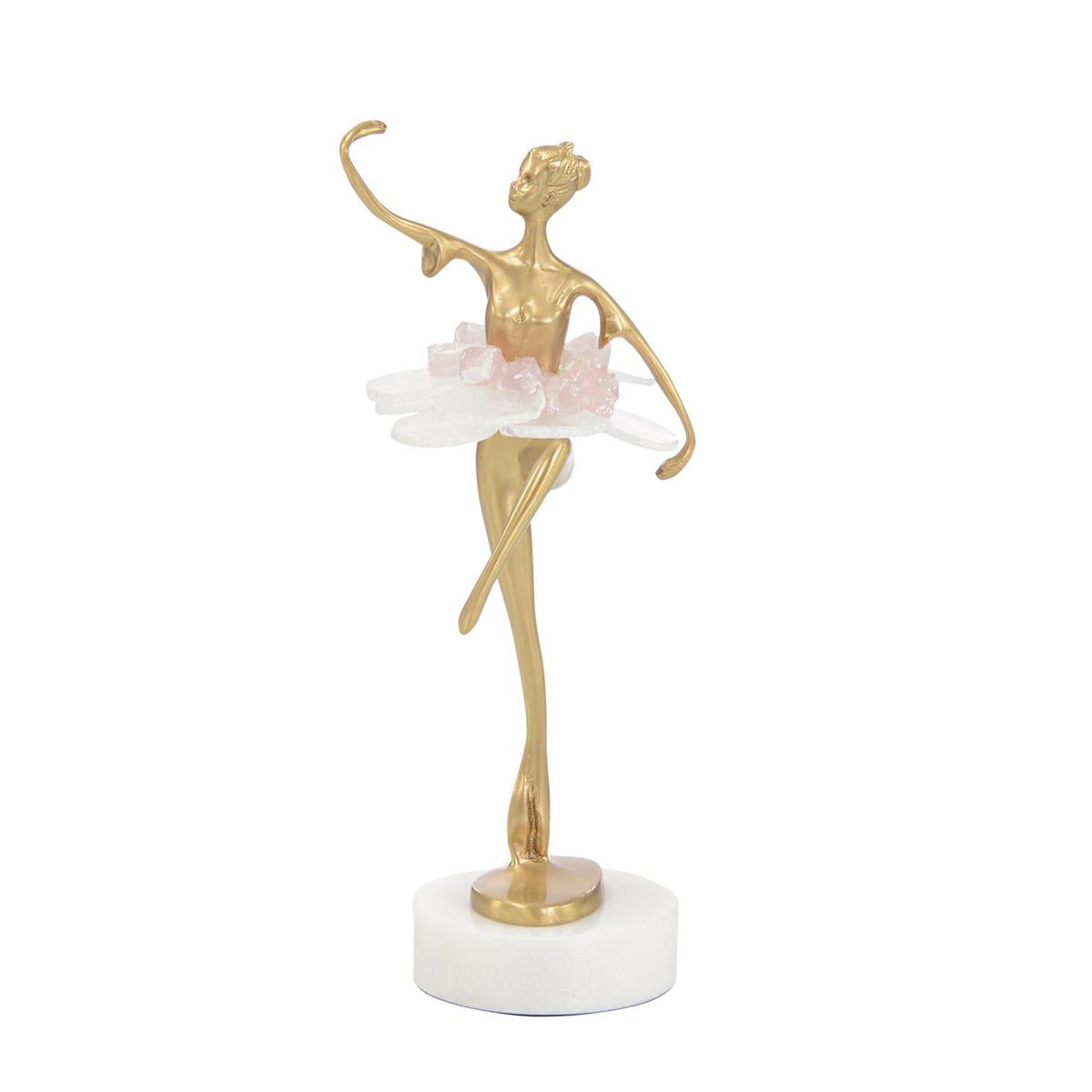 Selenite Ballet Sculpture on Marble Base III – Art by John Richard | Sutter & Vale