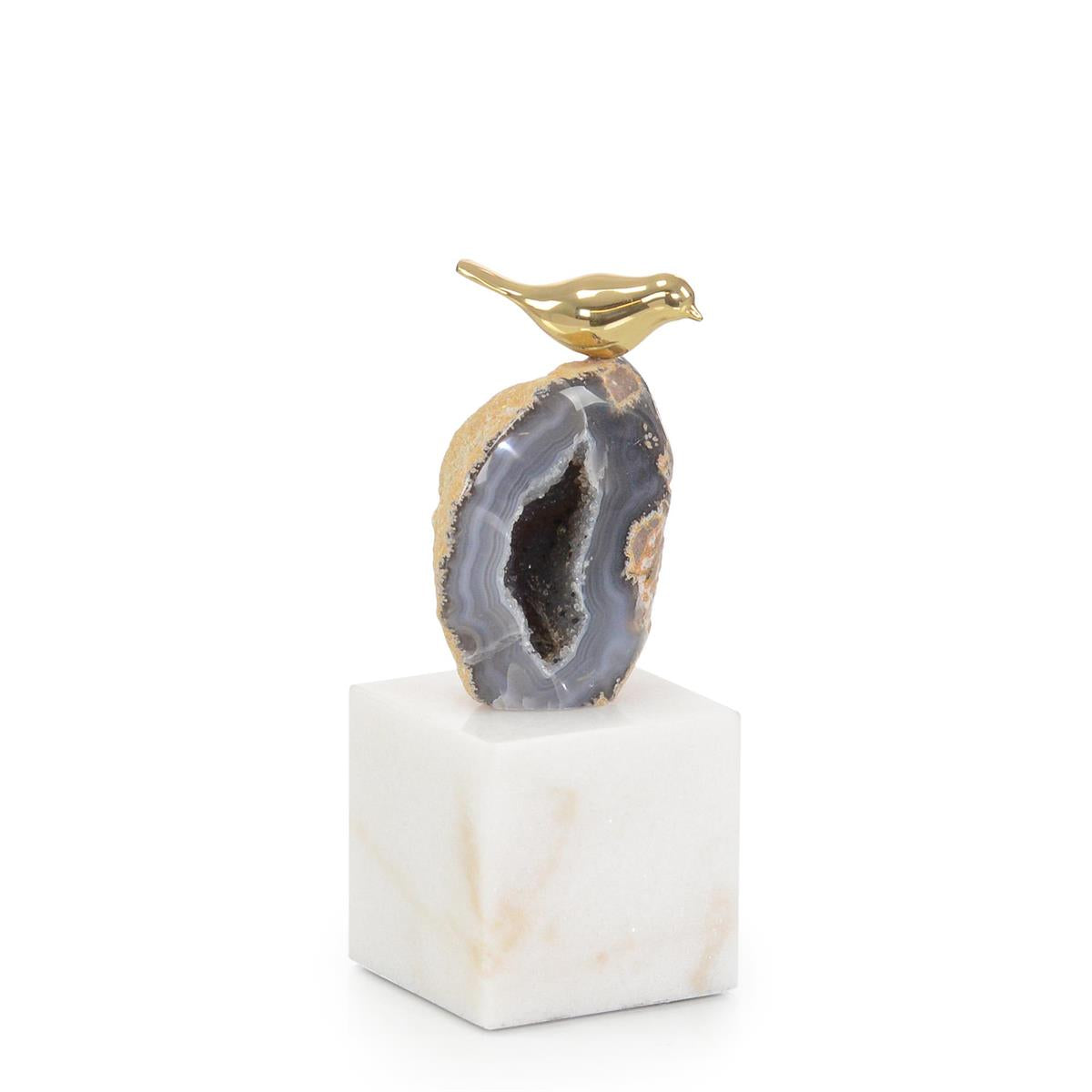 Agate Roost Sculpture on Marble Base, Small – Art by John Richard | Sutter & Vale