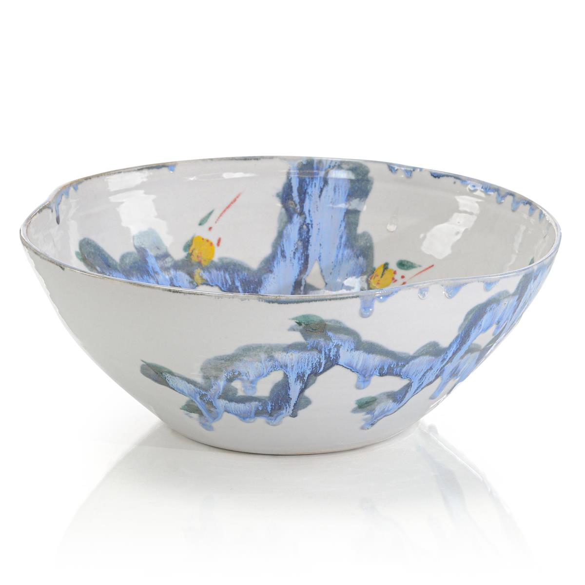 Azure Inkspill Bowl – Art by John Richard | Sutter & Vale