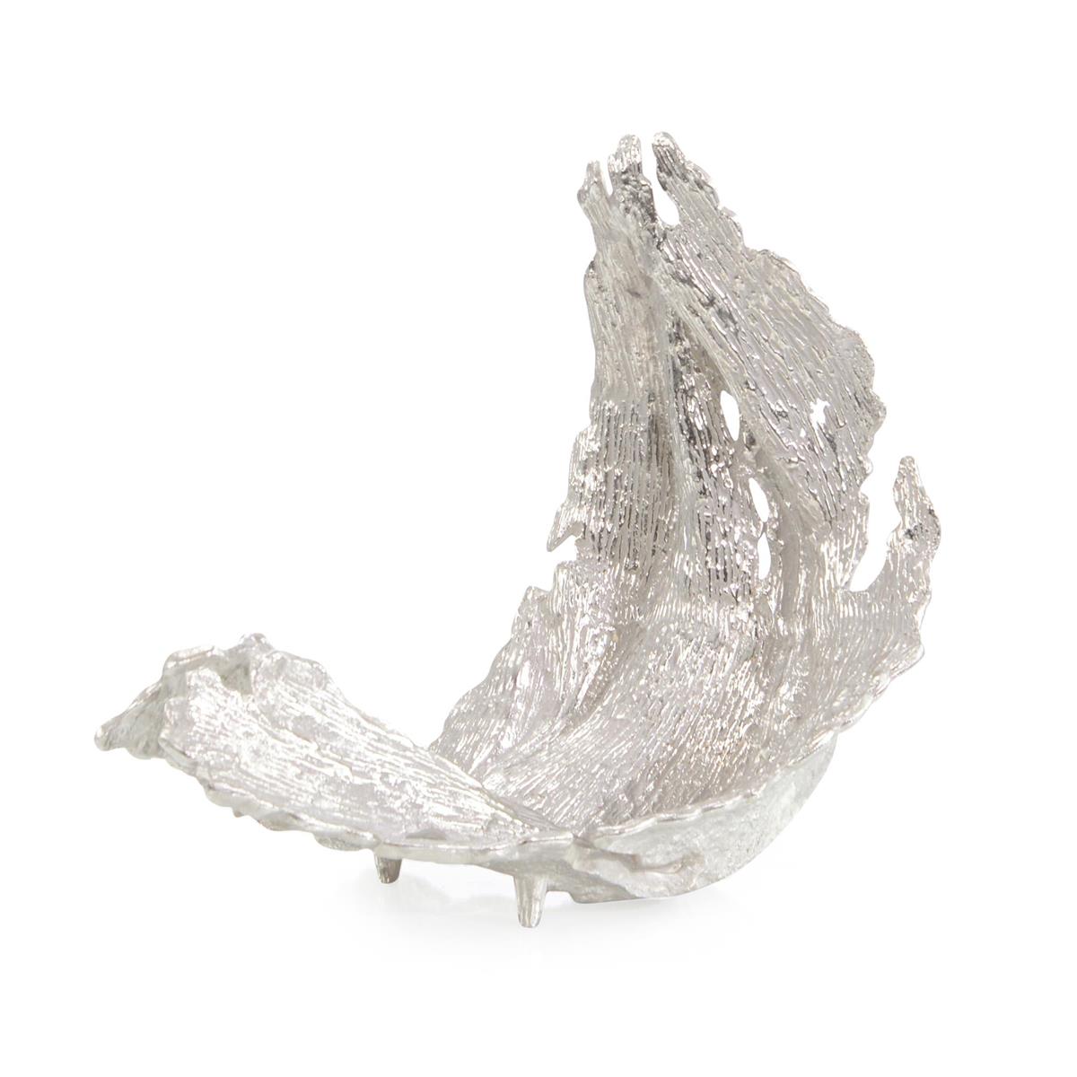 Time-Worn Leaf Sculpture, Small Nickel – Art by John Richard | Sutter & Vale