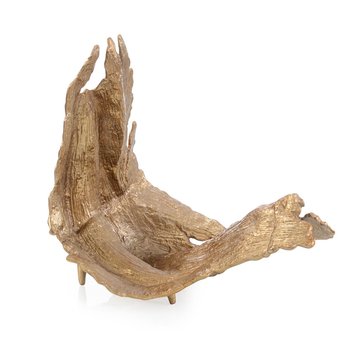 Time-Worn Leaf Sculpture, Large Brass – Art by John Richard | Sutter & Vale