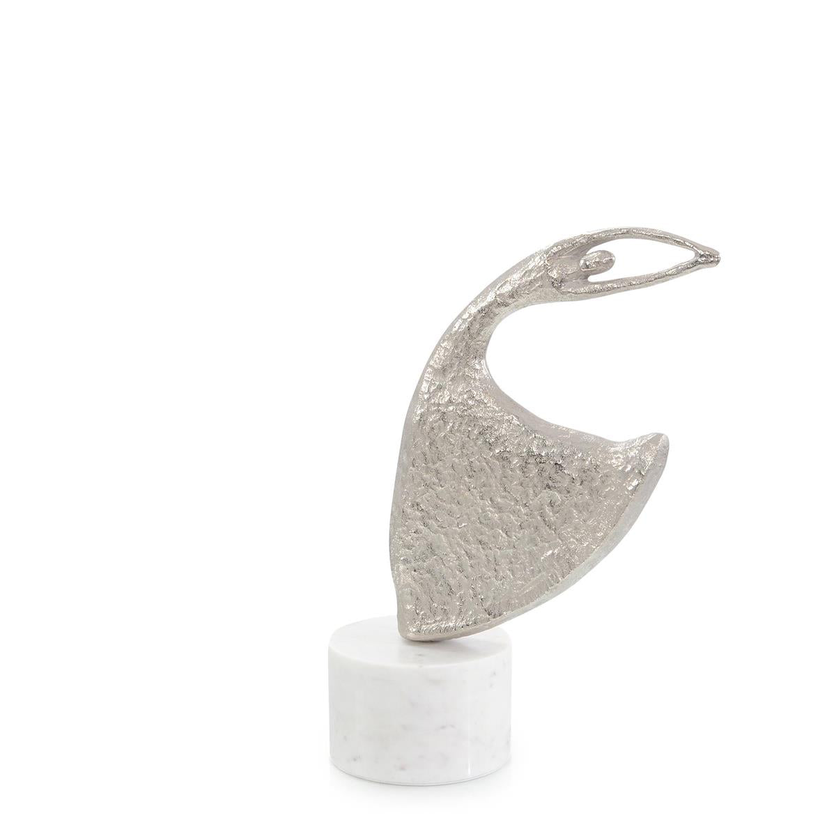 Windswept Waltz Sculpture on Marble, Nickel III by John Richard | Sutter & Vale