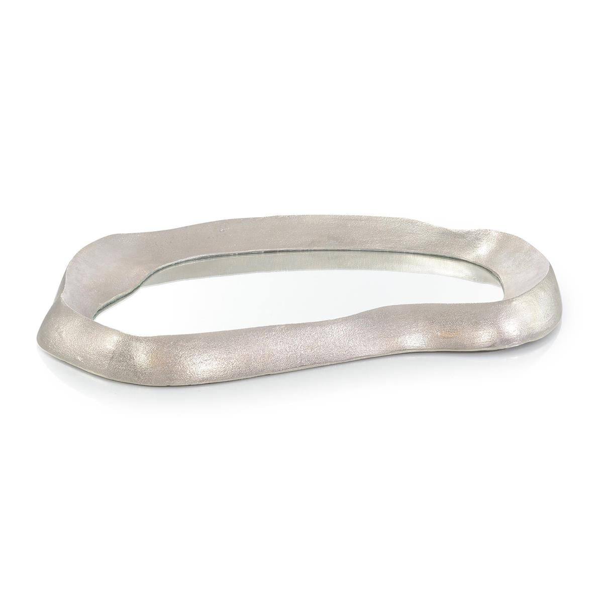 Cresting Reflections Tray, Large Nickel by John Richard | Sutter & Vale