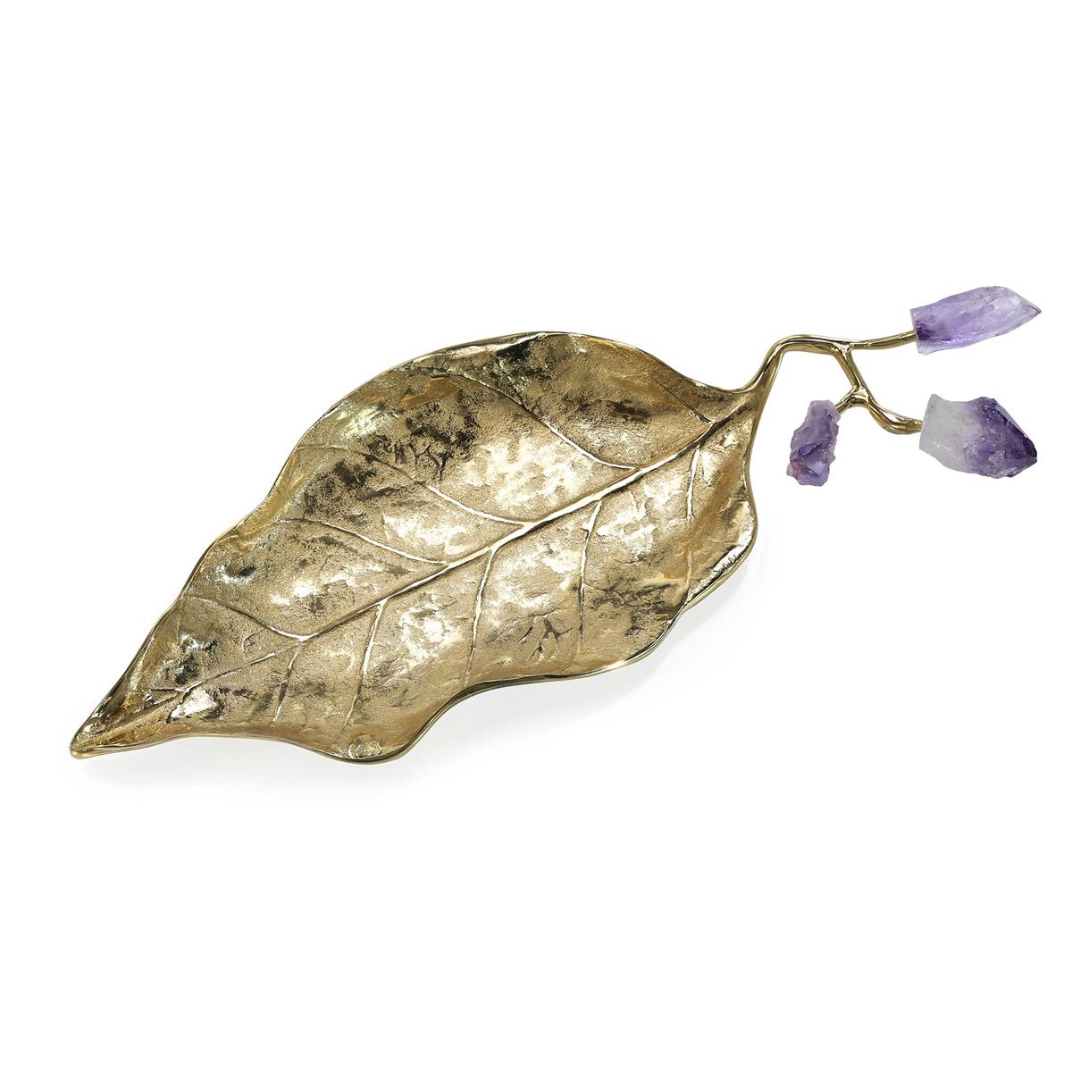 Budding Amethyst Leaf Tray I – Art by John Richard | Sutter & Vale