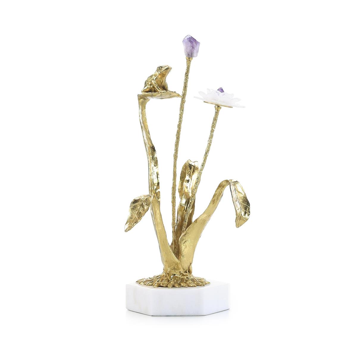 Stone Garden Sculpture on Marble Base I – Art by John Richard | Sutter & Vale