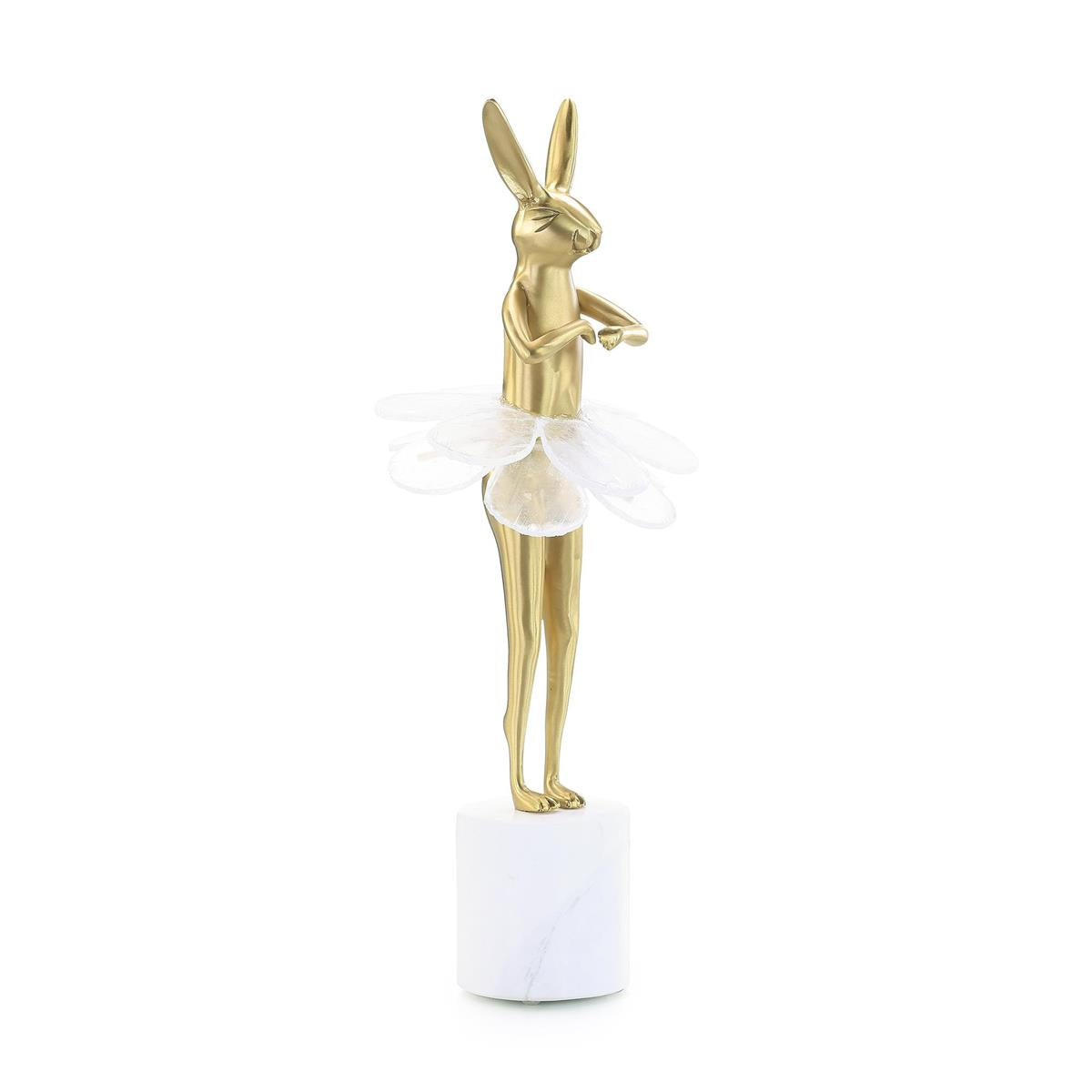 Ballerina Bunny Sculpture on Marble Base I – Art by John Richard | Sutter & Vale