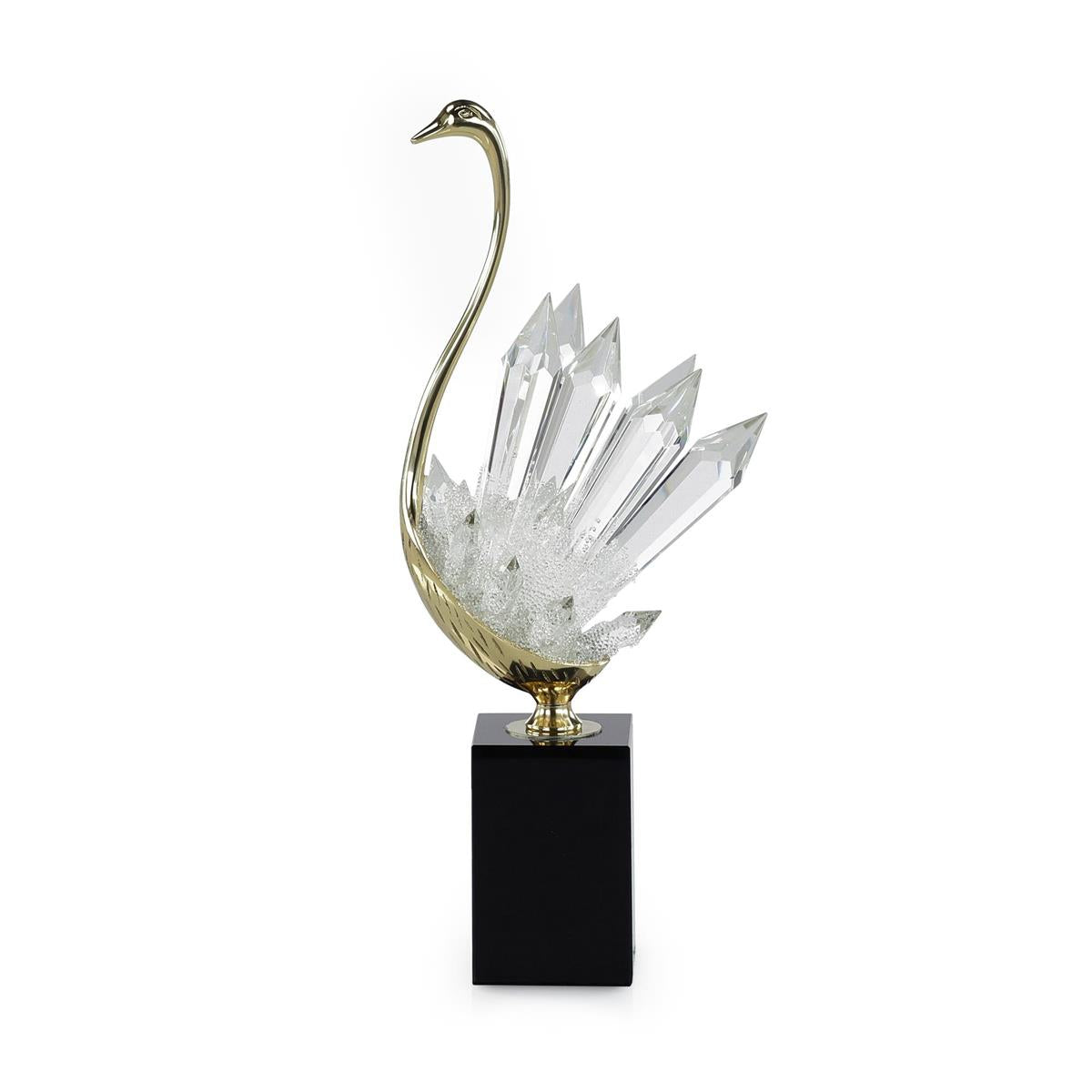 Crystalline Bird Sculpture on Black Base, Large – Art by John Richard | Sutter & Vale