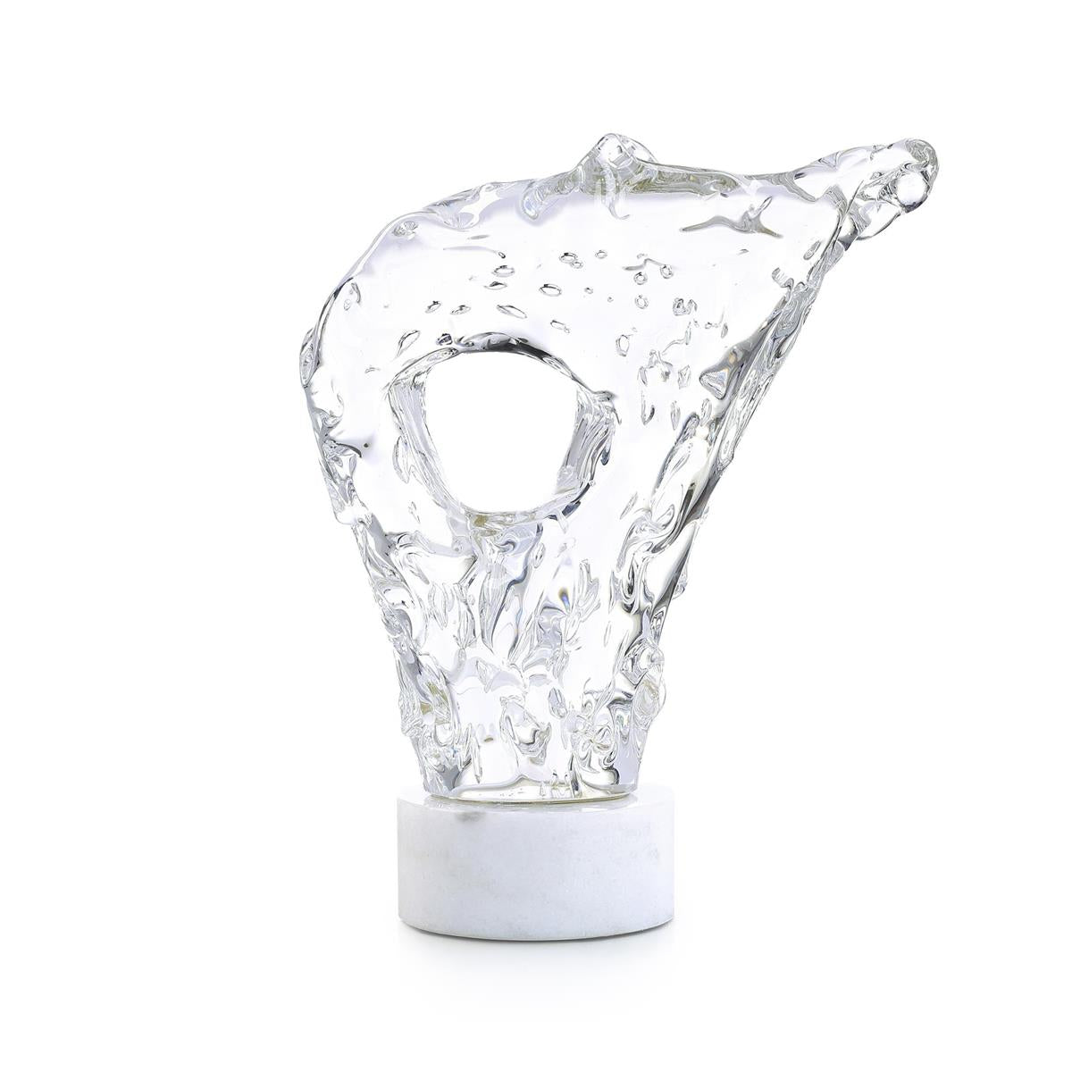 Glacial Wisp Sculpture on Marble Base, Large by John Richard | Sutter & Vale