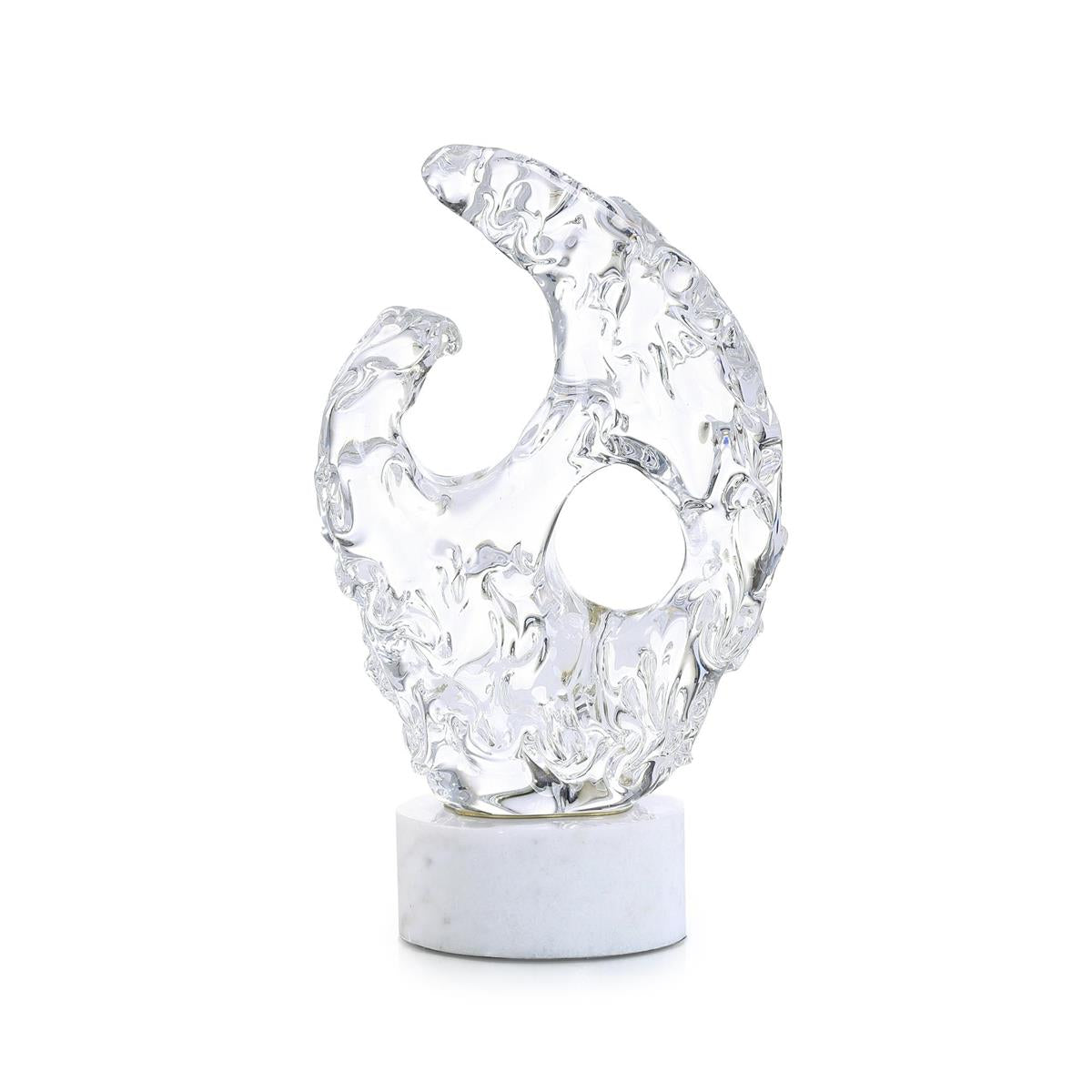 Glacial Wisp Sculpture on Marble Base, Small by John Richard | Sutter & Vale