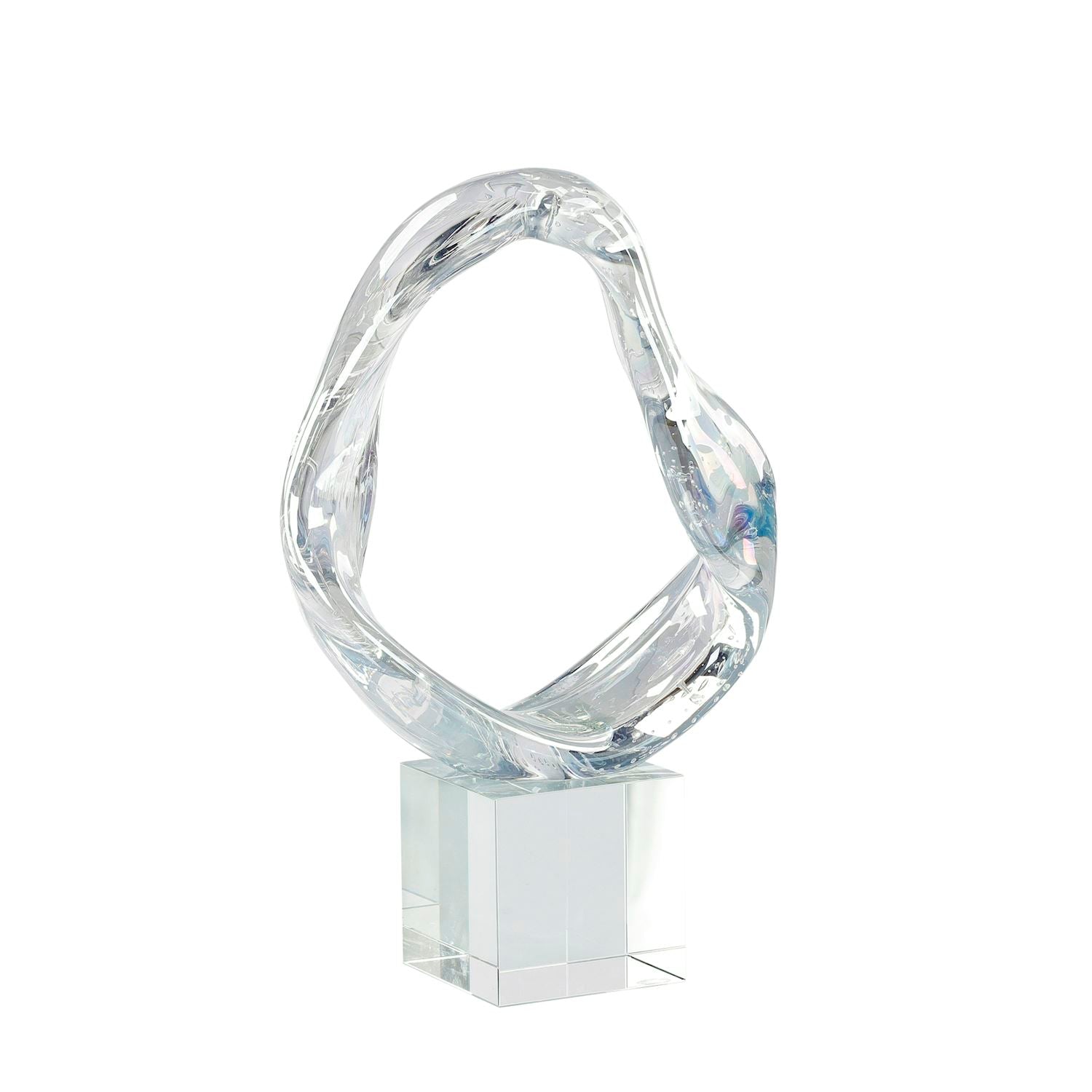 Prismatic Loop Sculpture on Crystal Base, Small by John Richard | Sutter & Vale
