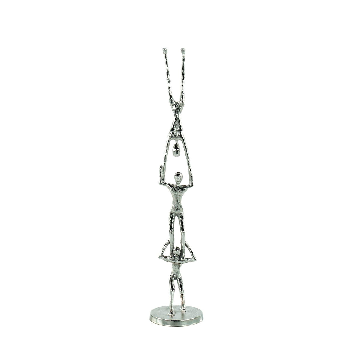 Gymnast Tower Sculpture, Small Nickel – Art by John Richard | Sutter & Vale