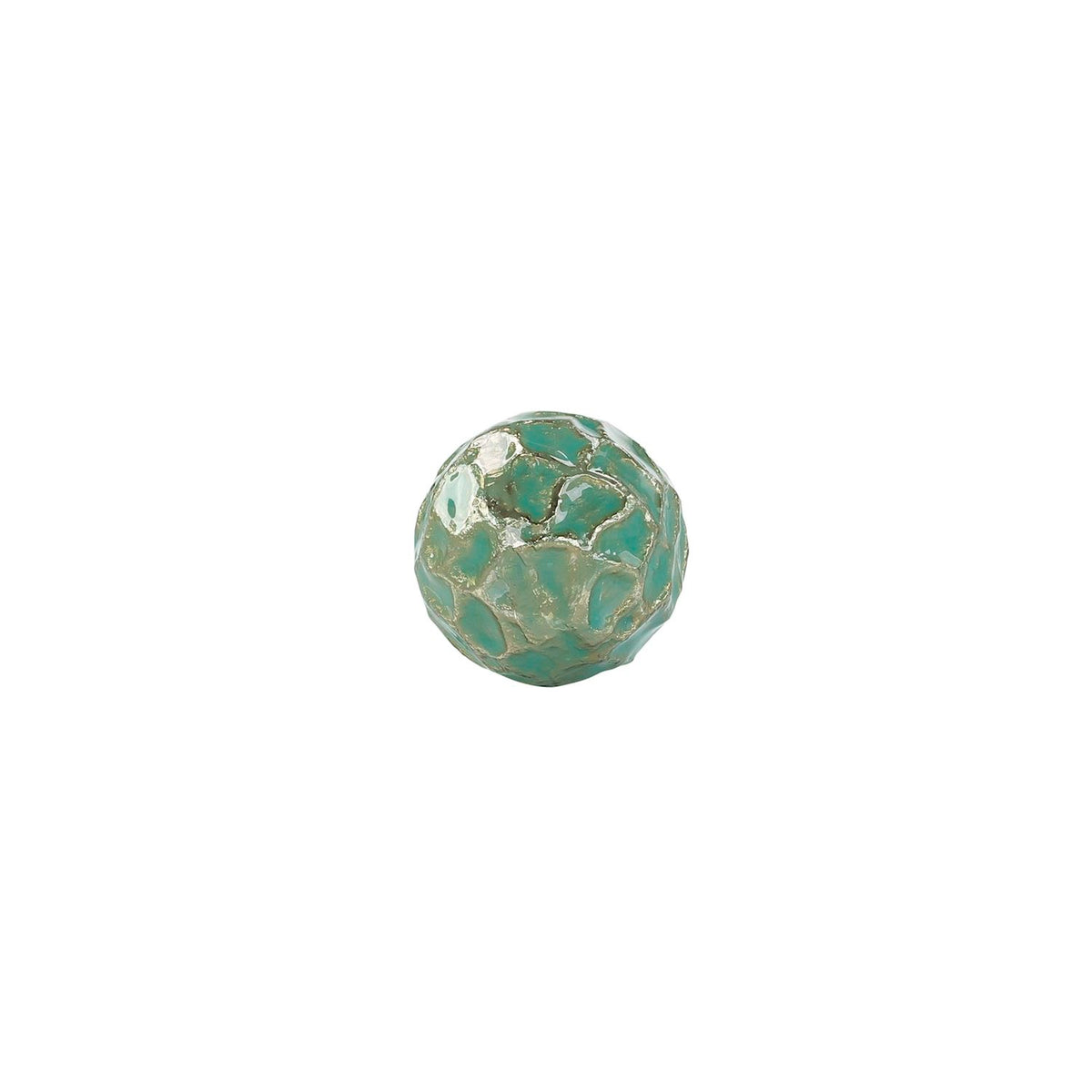 Textural Orb, Green and Gold – Art by John Richard | Sutter & Vale