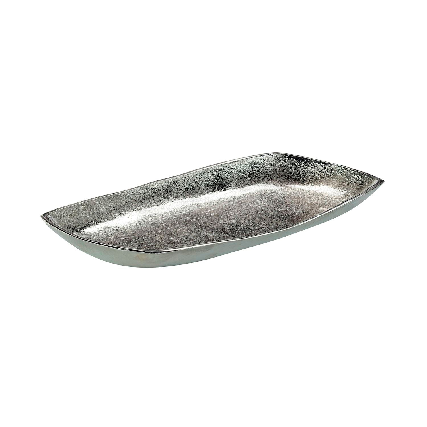 Scooped Metal Tray, Silver by John Richard | Sutter & Vale