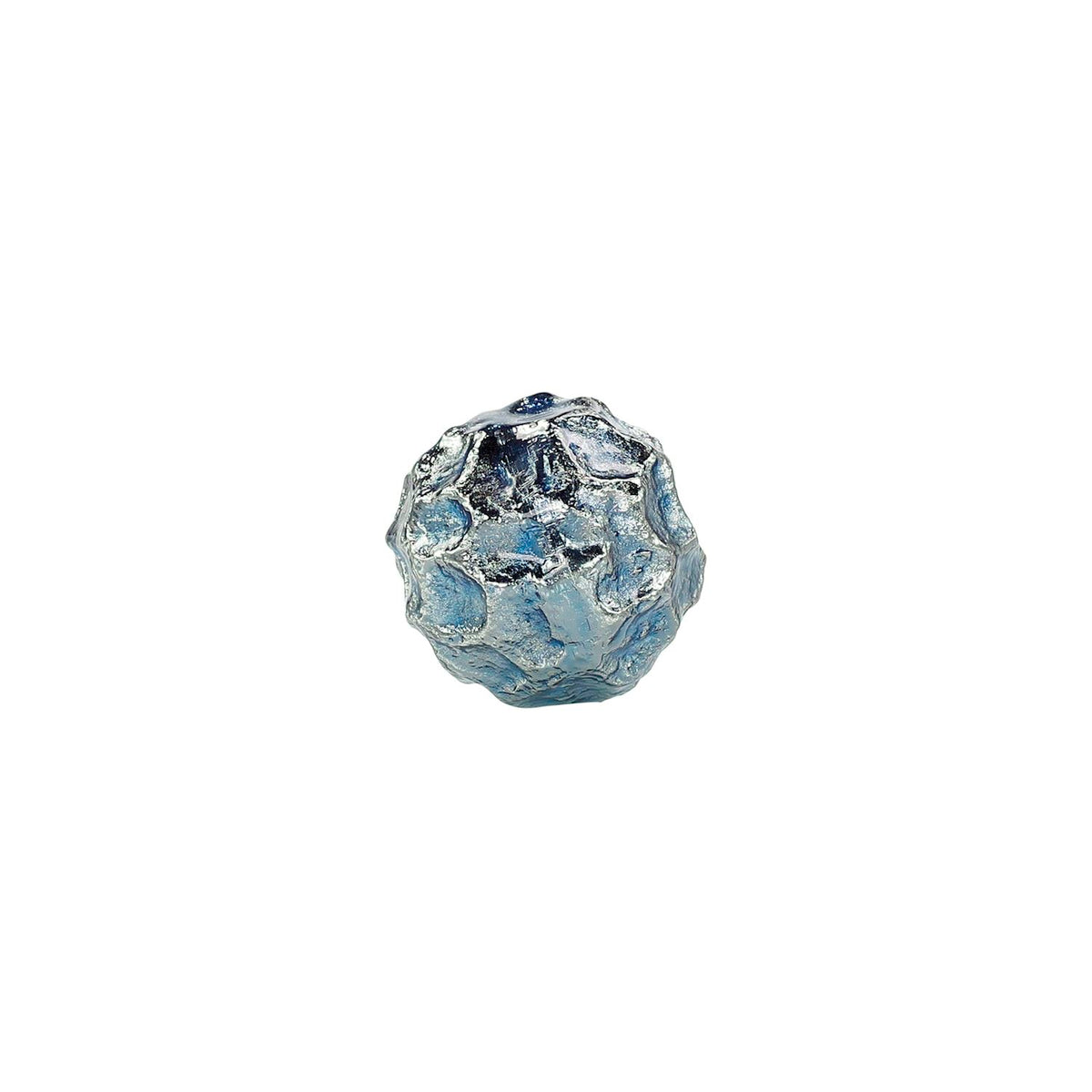 Textural Orb, Blue and Silver – Art by John Richard | Sutter & Vale