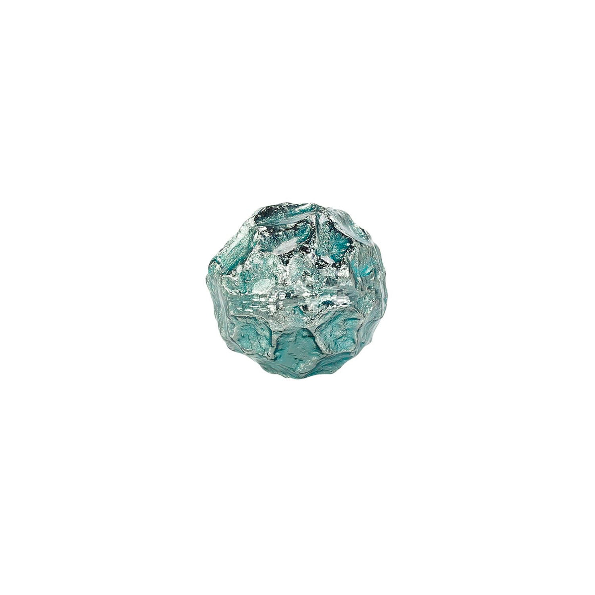 Textural Orb, Light Green and Silver – Art by John Richard | Sutter & Vale