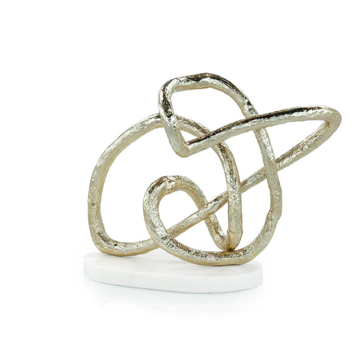 Tangled Sculpture on Marble Base, Gold by John Richard | Sutter & Vale