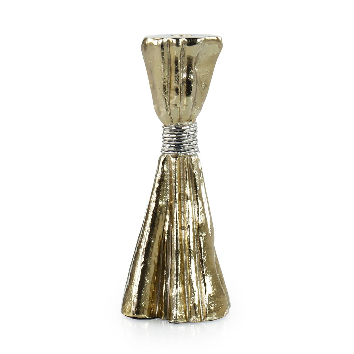 Taut Metal Candleholder, Medium Gold – Art by John Richard | Sutter & Vale