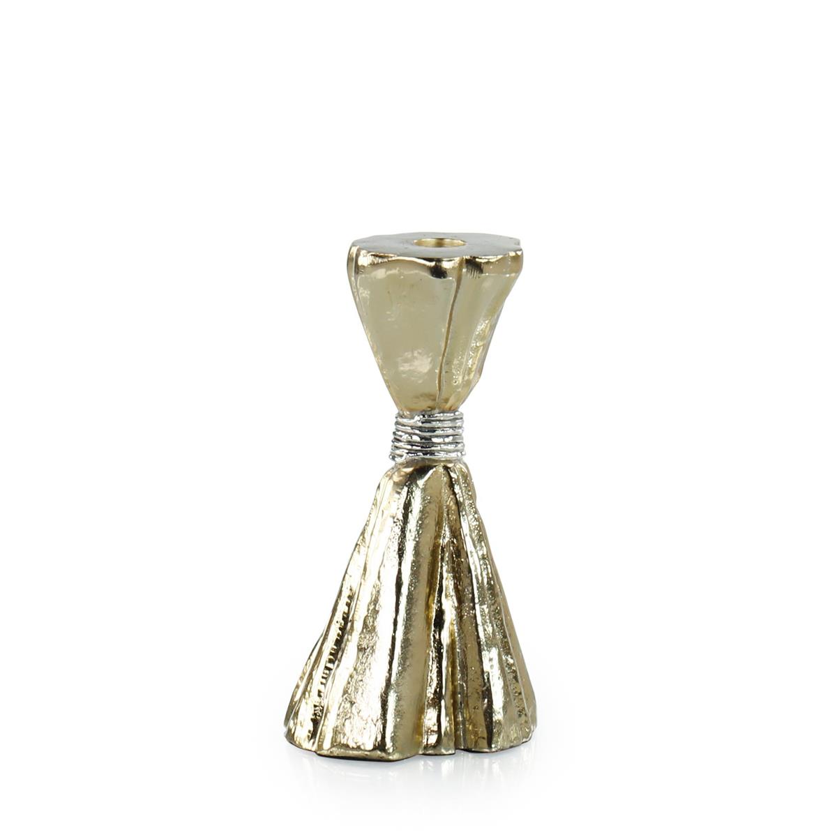 Taut Metal Candleholder, Small Gold – Art by John Richard | Sutter & Vale