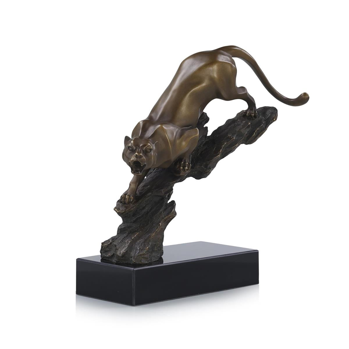 Perched Predator Sculpture on Marble Base – Art by John Richard | Sutter & Vale