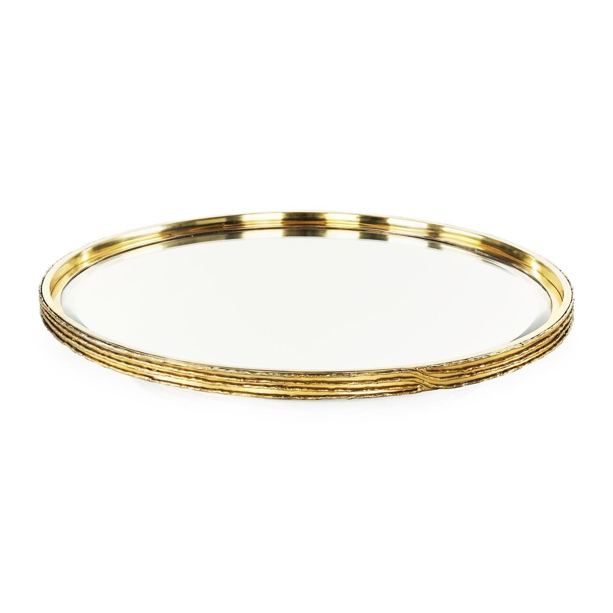 Ringed Tray, Large Brass by John Richard | Sutter & Vale