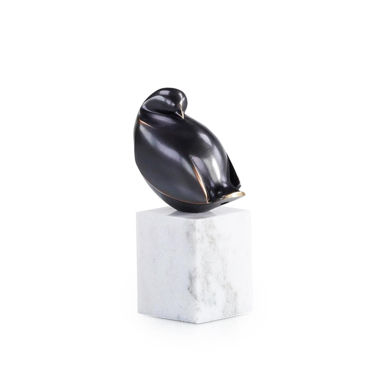 Bronzed Bird Sculpture on Marble Base, Small – Art by John Richard | Sutter & Vale