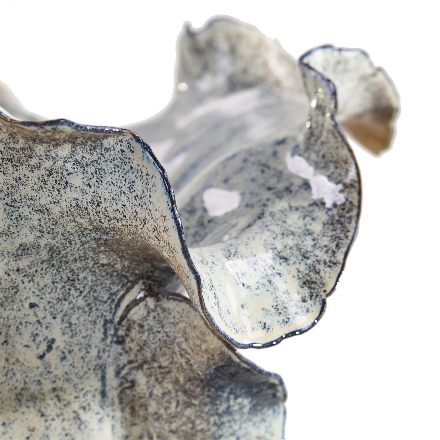 Waved Porcelain Vase, Large