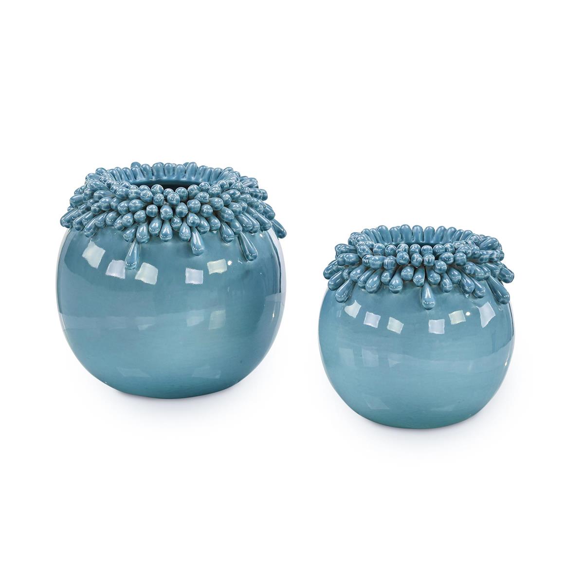 Brigid Vases, Set of 2 Blue by John Richard | Sutter & Vale