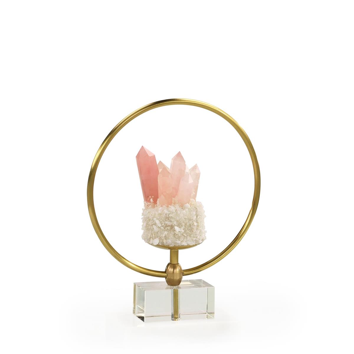 Encircled Rose Quartz Sculpture, Small – Art by John Richard | Sutter & Vale