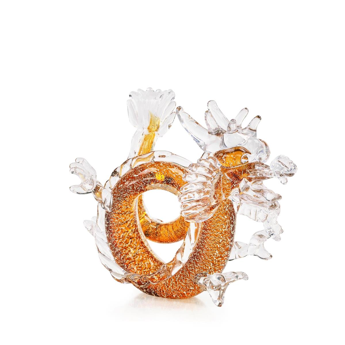 Glass Dragon Sculpture, Small Amber – Art by John Richard | Sutter & Vale