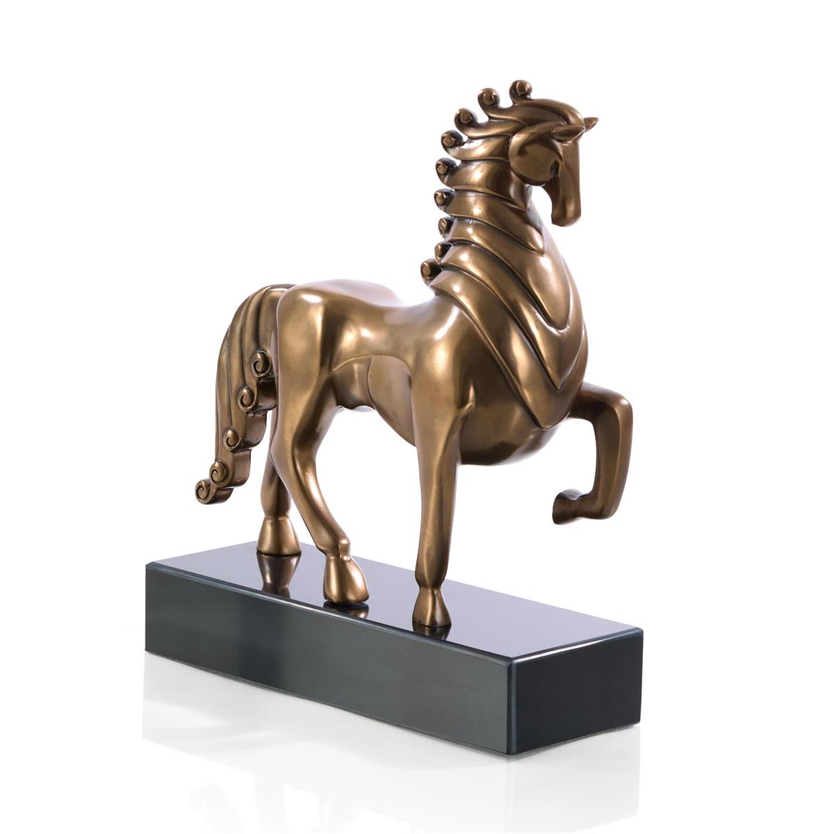 Plated Horse Sculpture on Marble – Art by John Richard | Sutter & Vale