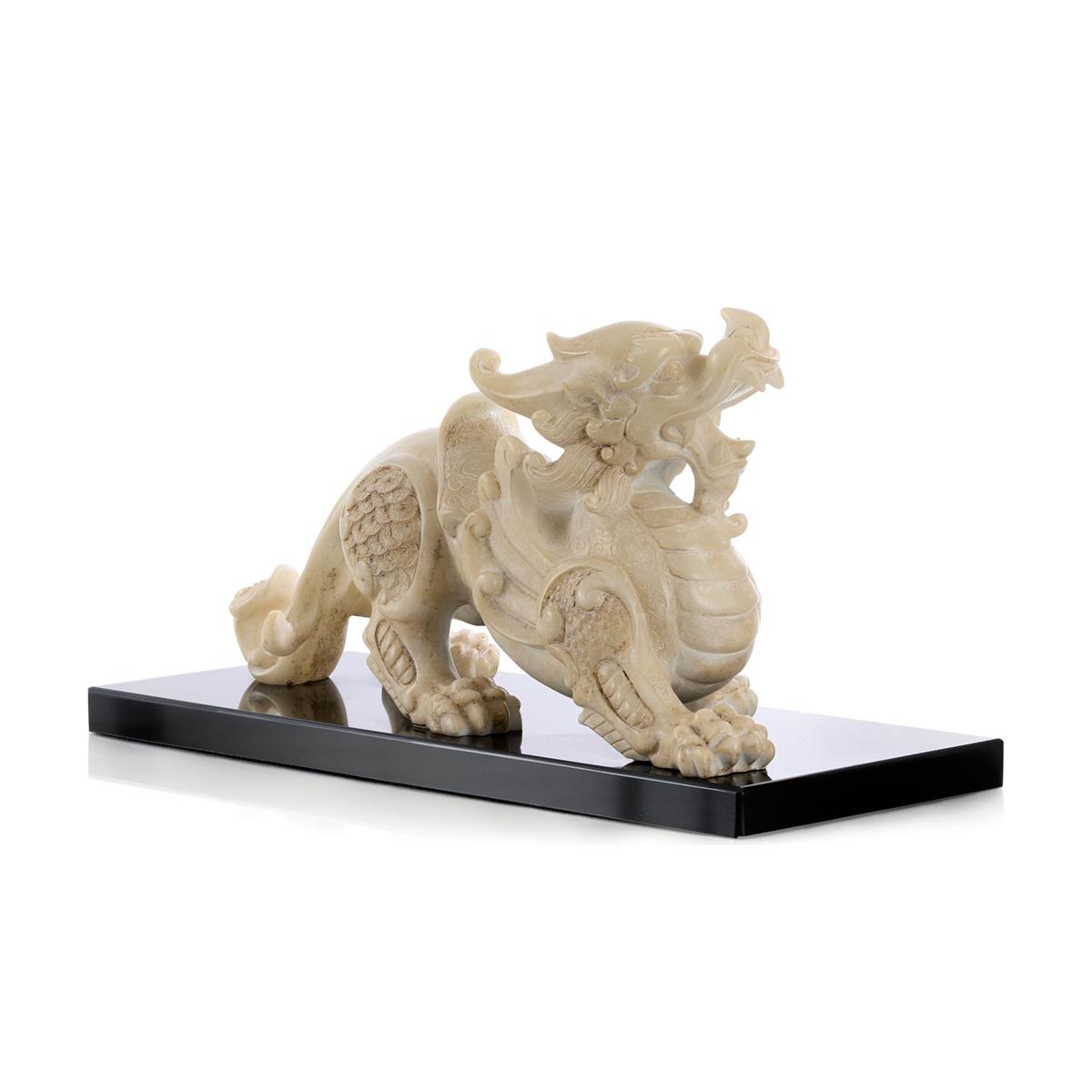Pixiu Sculpture on Marble – Art by John Richard | Sutter & Vale