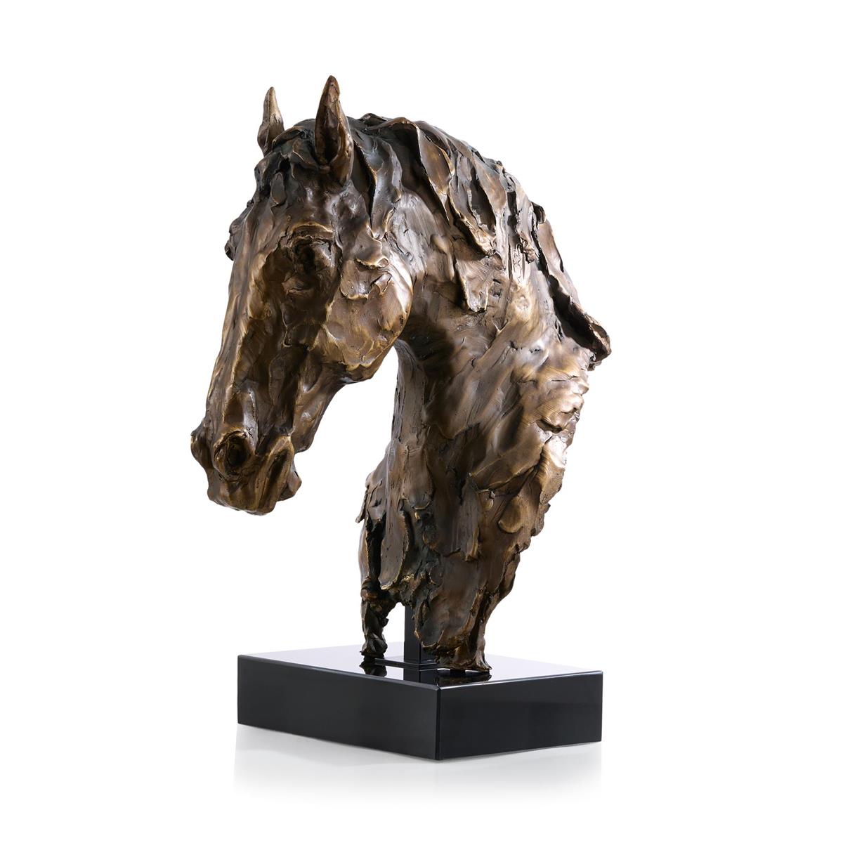 Horse Bust on Marble – Art by John Richard | Sutter & Vale