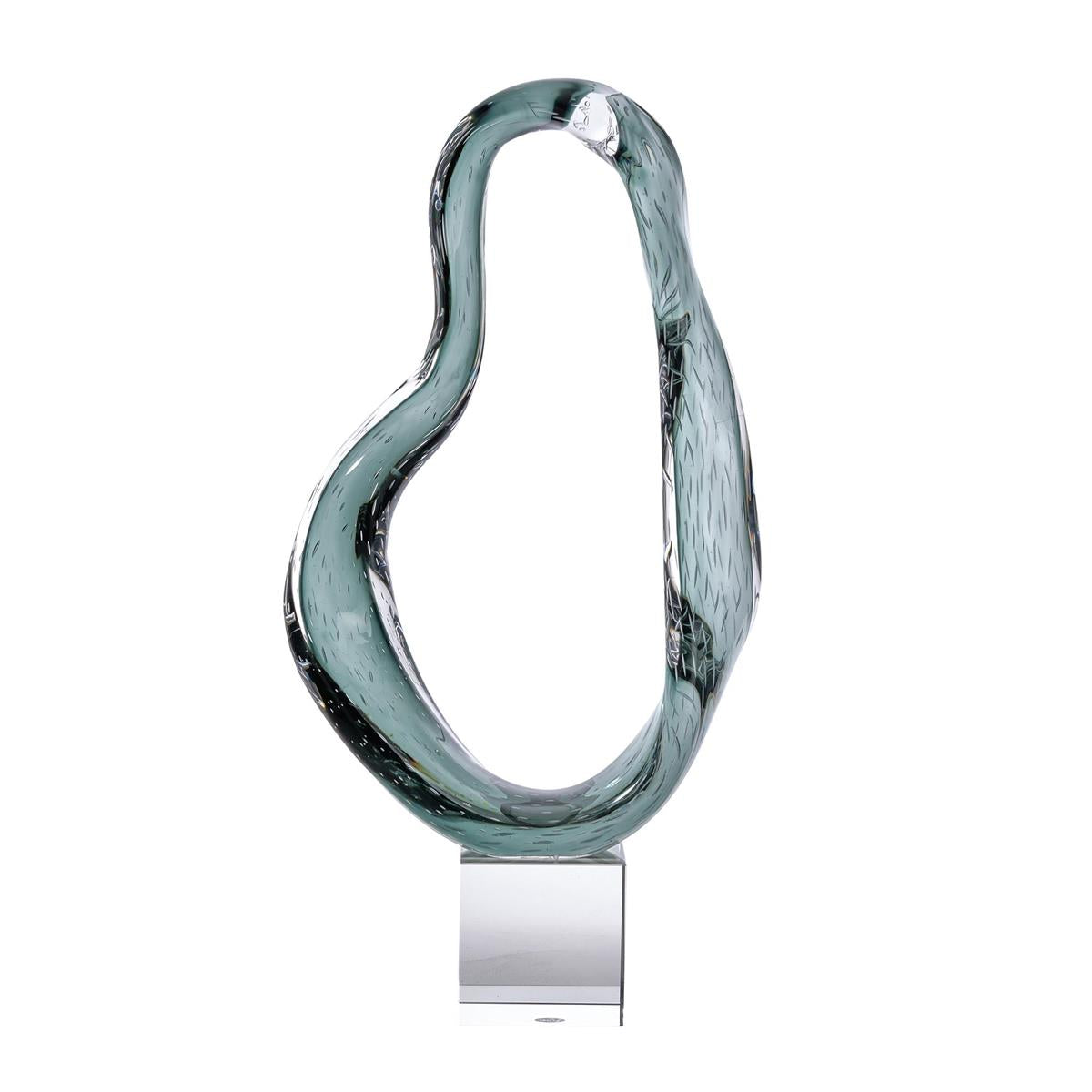 Viridian Flux Sculpture on Crystal II – Art by John Richard | Sutter & Vale