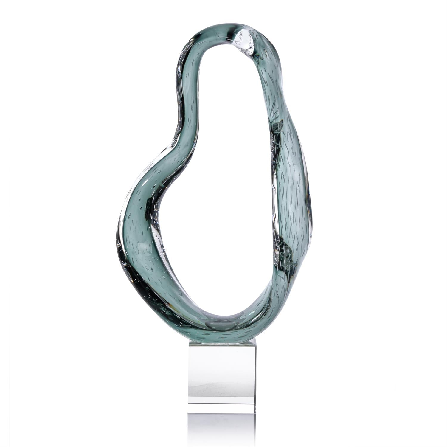 Viridian Flux Sculpture on Crystal II