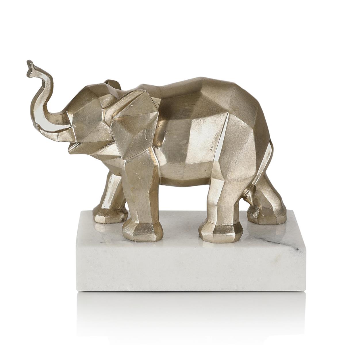Elephant Sculpture on Marble by John Richard | Sutter & Vale