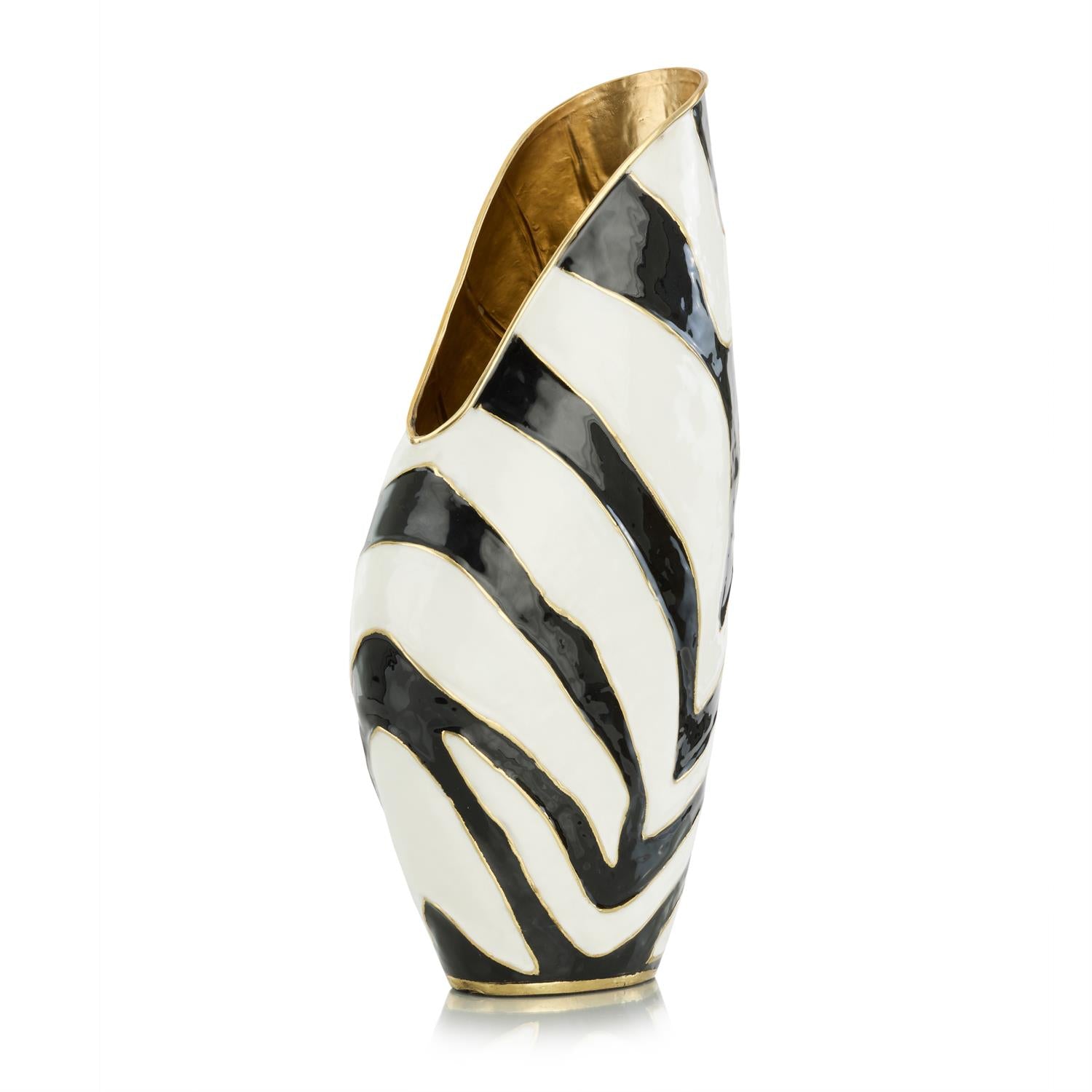 Origo Vase, Large Black and White