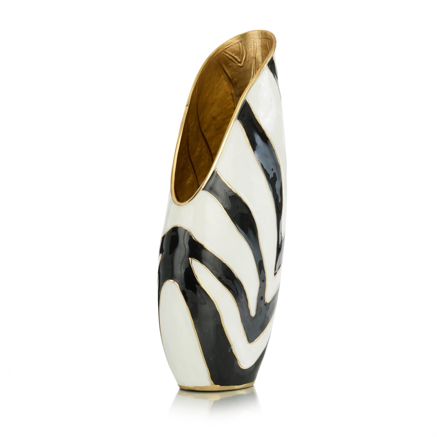 Origo Vase, Small Black and White