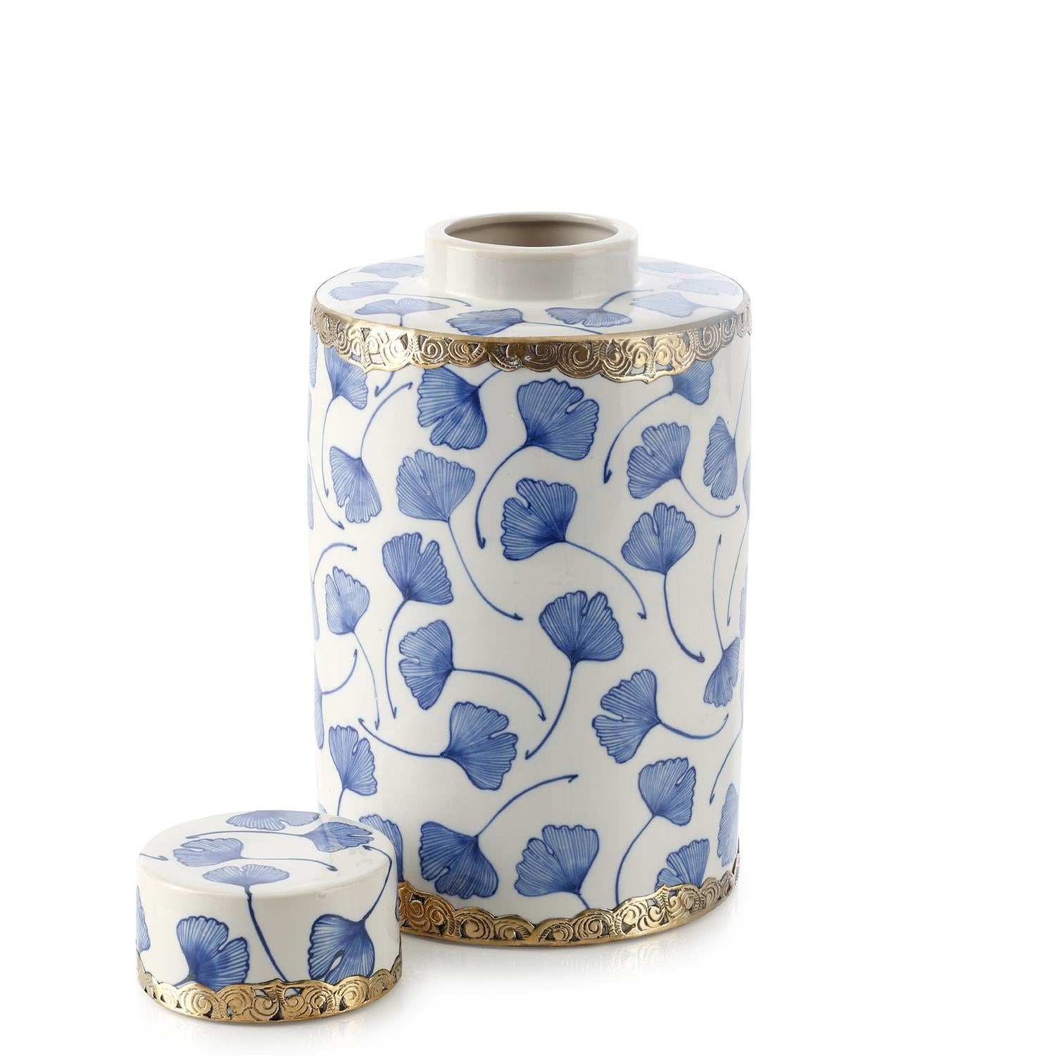 Lidded Ginkgo Jar, Large