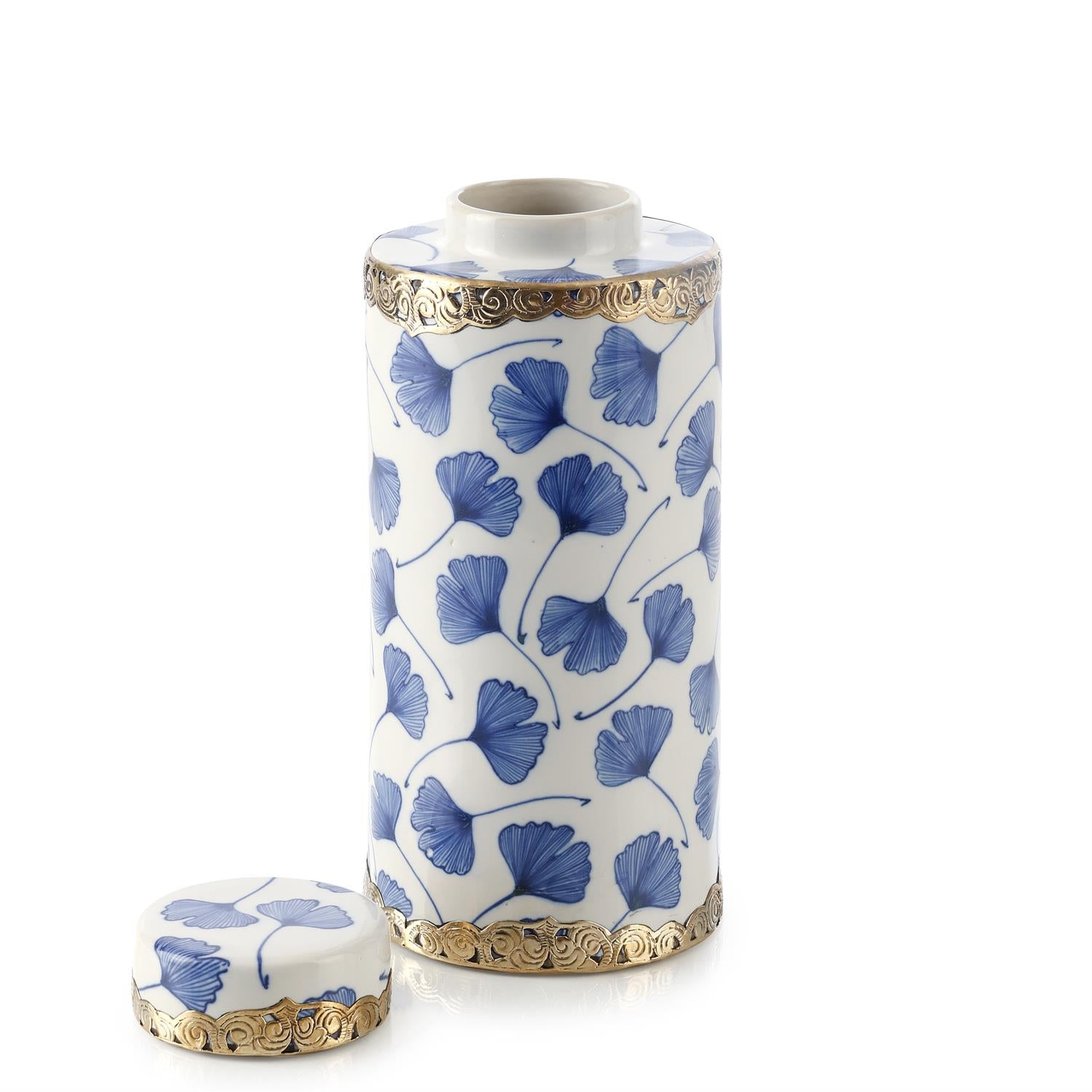 Lidded Ginkgo Jar, Small