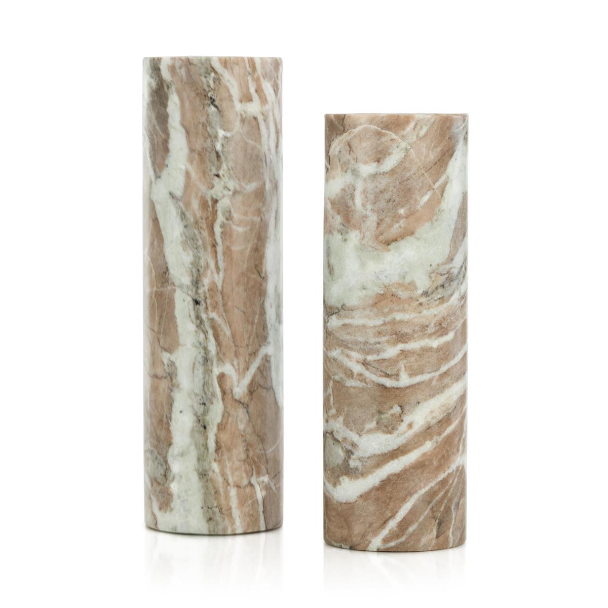 Marble Pillar Candleholders, Set of 2 by John Richard | Sutter & Vale