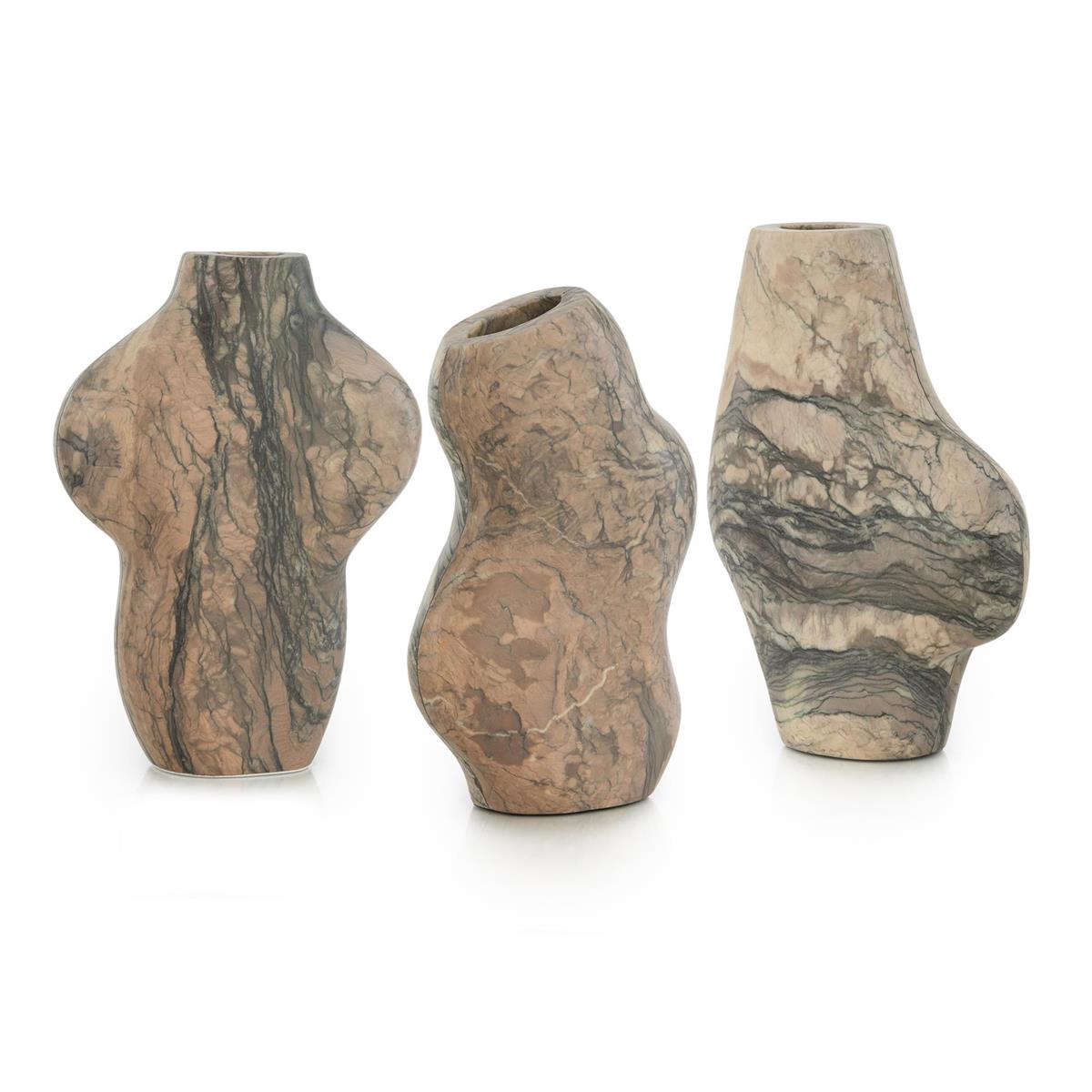 Flowing Marble Vases, Set of 3 by John Richard | Sutter & Vale