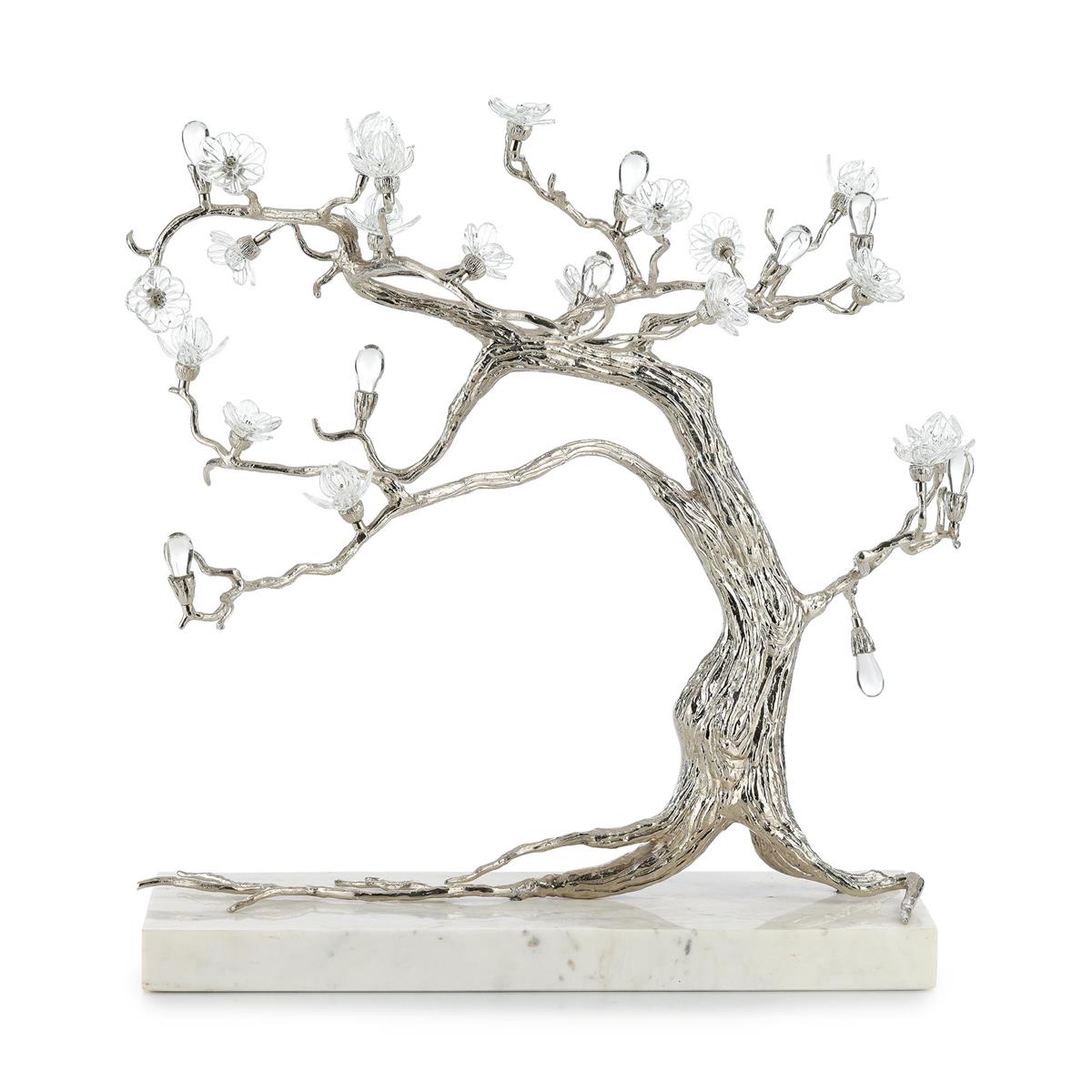 Sakura Sculpture on Marble, Nickel – Art by John Richard | Sutter & Vale