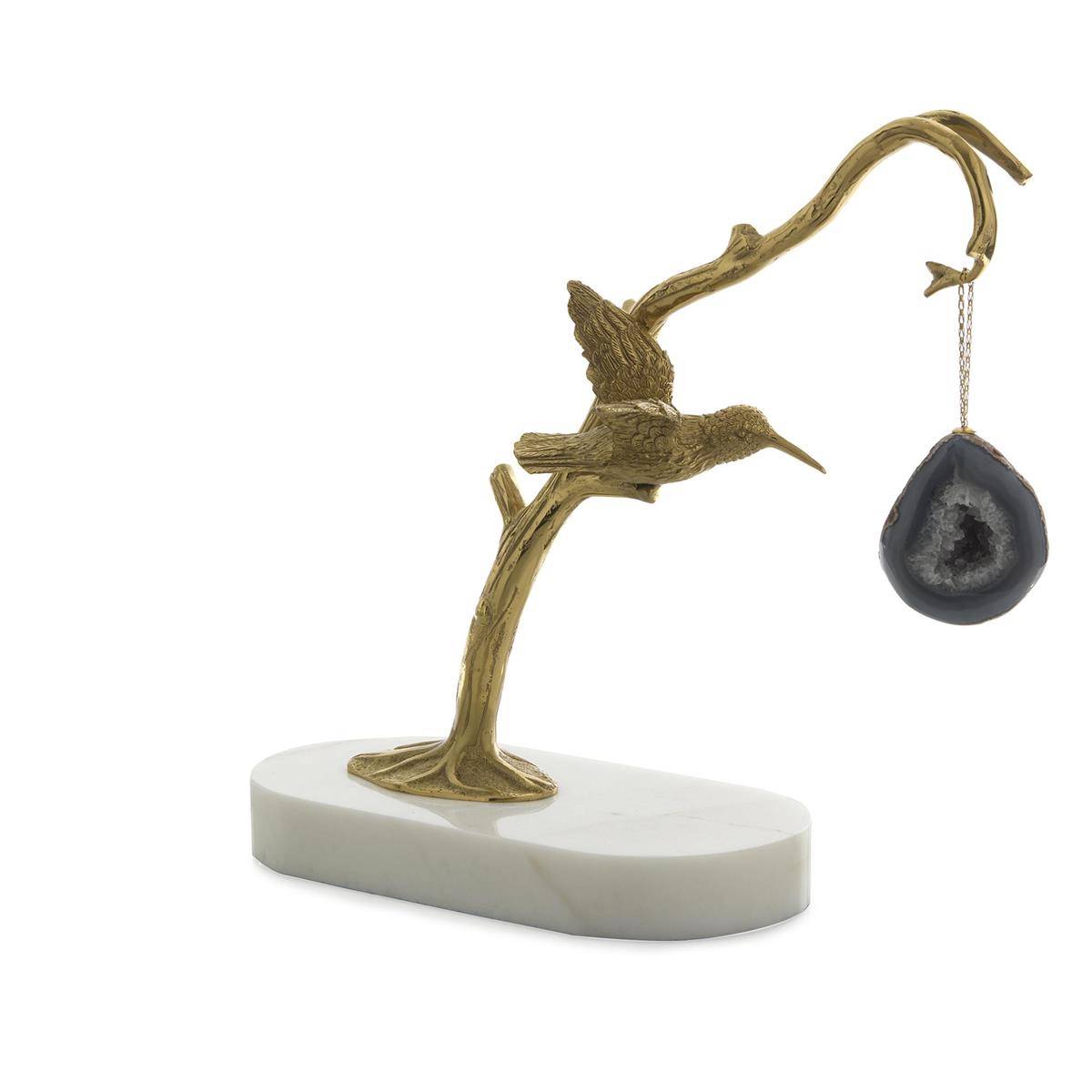 Brass Sapling Sculpture on Marble by John Richard | Sutter & Vale