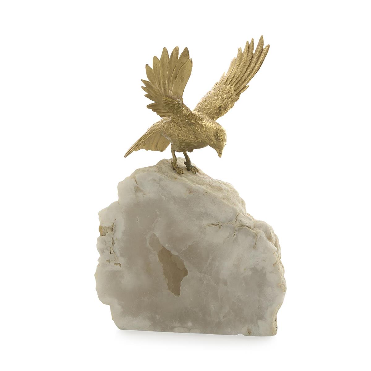 Bird of Prey Sculpture on Quartz by John Richard | Sutter & Vale