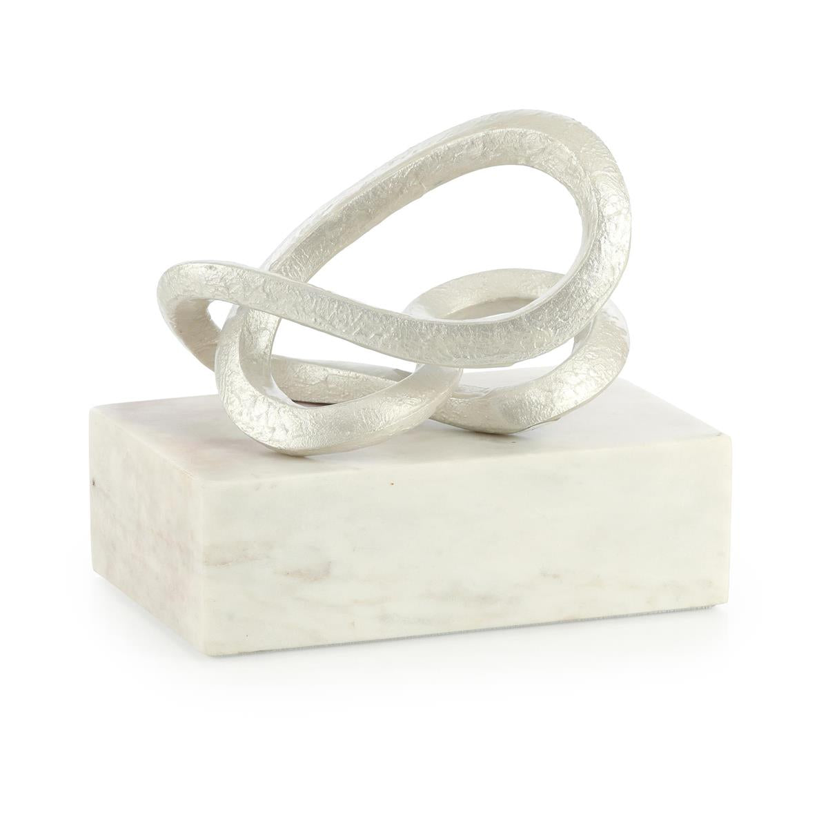 Abstract Coil Sculpture on Marble, Wide – Art by John Richard | Sutter & Vale