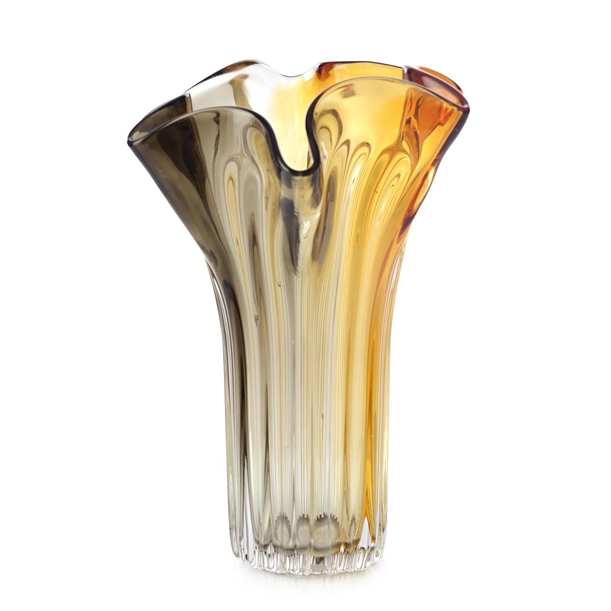 Amber Ruffles Vase – Art by John Richard | Sutter & Vale