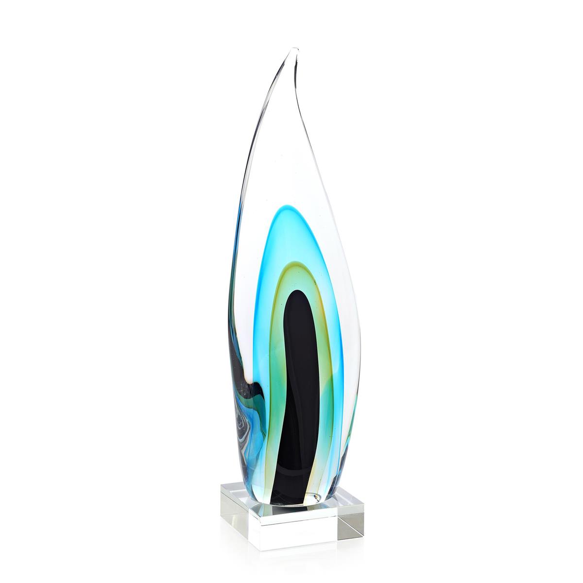 Glass Wisp Sculpture on Crystal, Small – Art by John Richard | Sutter & Vale