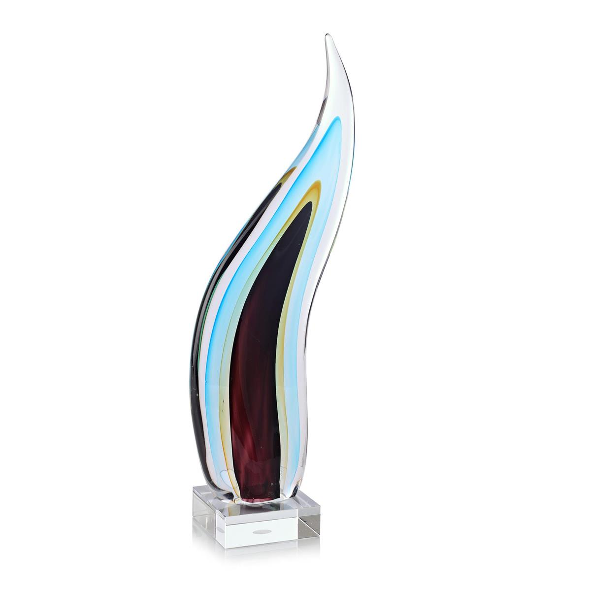 Glass Wisp Sculpture on Crystal, Medium – Art by John Richard | Sutter & Vale