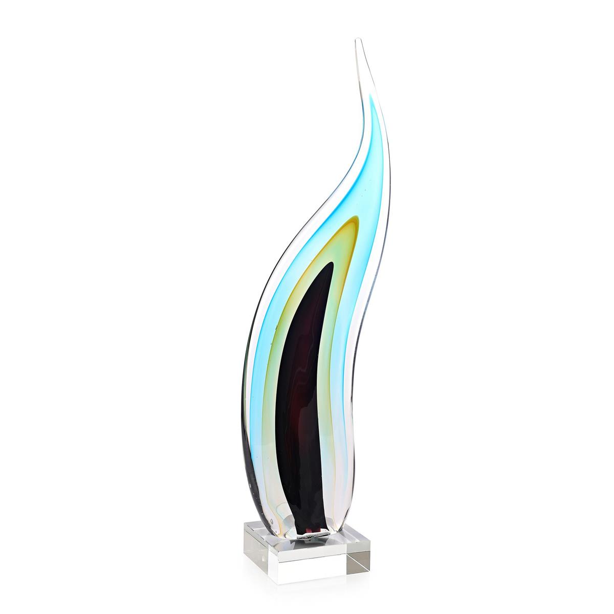 Glass Wisp Sculpture on Crystal, Large – Art by John Richard | Sutter & Vale