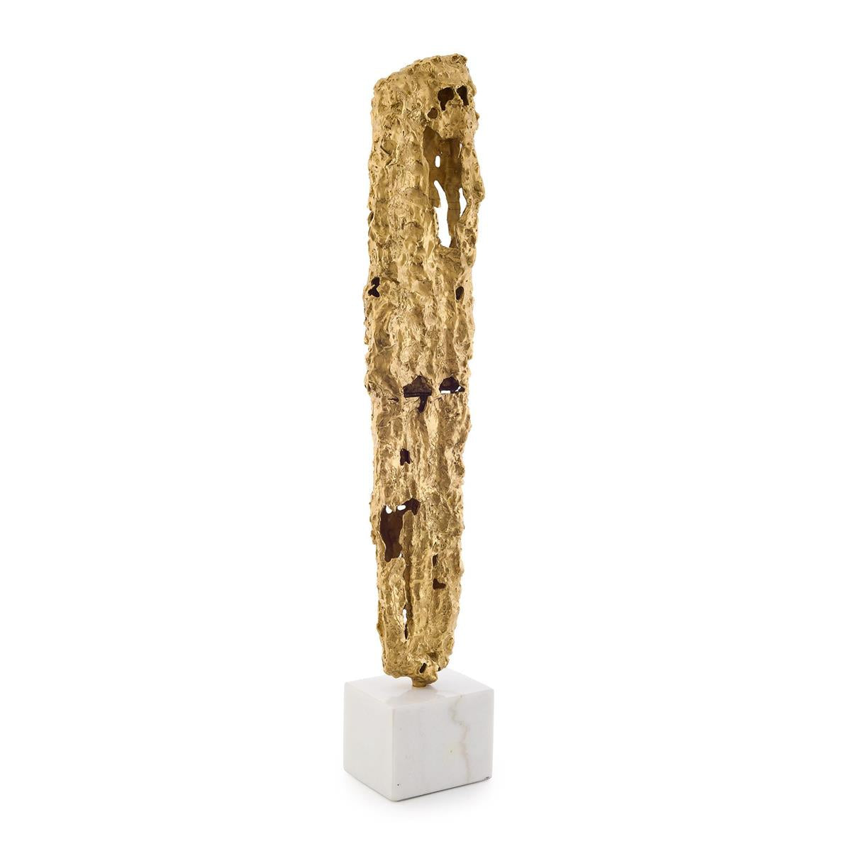 Brass Hollow Sculpture on Marble – Art by John Richard | Sutter & Vale